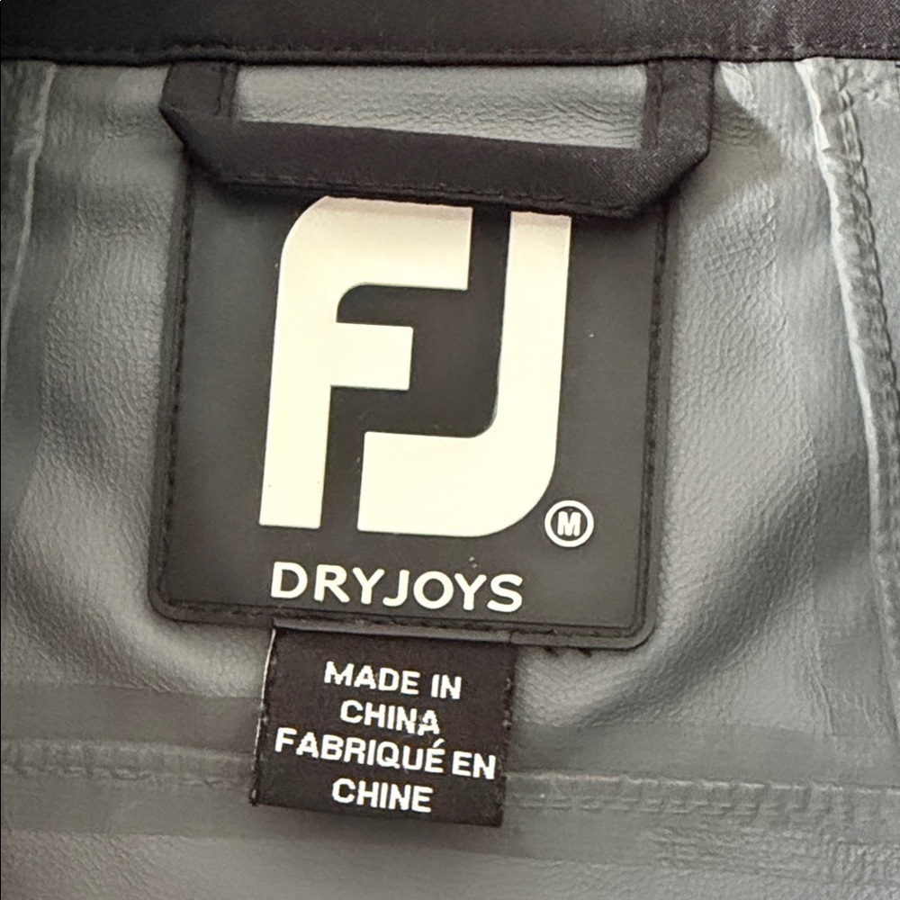 FootJoy DRYJOYS Convertible Arms Mens M Classic Black Windbreaker Golf - Picture 2 of 9